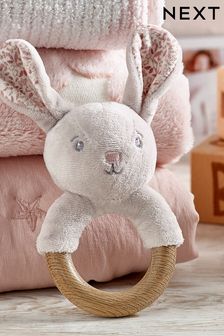 Pink Bunny Baby Teething Ring (A32245) | €16.50