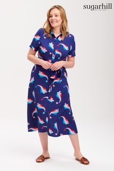 Sugarhill Brighton Blue Star Flourish Lauretta Shirt Dress (A32485) | ₪ 321