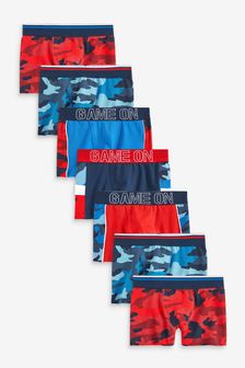 Red/Blue Football 7 Pack Fluro Trunks (1.5-16yrs) (A32598) | €22.50 - €28