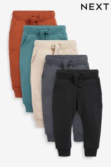  (A32931) | €45 - €51 Arancione Terroso/Grigio - Confezione da 5 pantaloni da jogging (3 mesi - 7 anni)