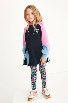 Navy/Pink Smile Face Hoodie And Sports Legging Set (3-16yrs) (A32989) | $33 - $41