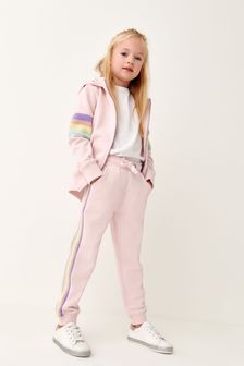 Pink Rainbow Zip Through Hoodie Soft Touch Jersey (3-16yrs) (A33100) | €17.50 - €24