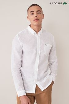 Lacoste White Linen Shirt (A33291) | ₪ 535
