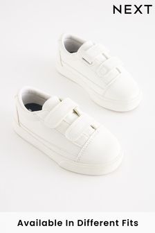 White Extra Wide Fit (H) Strap Touch Fastening Shoes (A33804) | €25 - €30