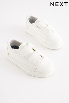 White Narrow Fit (E) Strap Touch Fastening Shoes (A33805) | €25 - €30