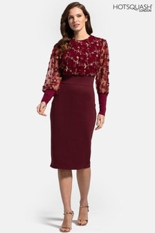 HotSquash Brown Embroidered Emma Dress (A33898) | $278