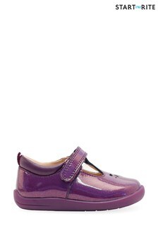 Start-Rite Puzzle Purple Glitter T-Bar First Walker Shoes F Fit (A34477) | ₪ 196
