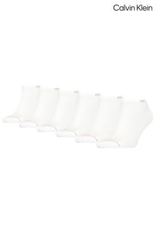 Pack de 6 pares de calcetines tobilleros blancos de Calvin Klein (A34594) | 48 €