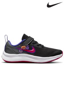 Nike Black Floral Star Runner Junior Trainers (A36031) | €37