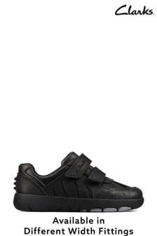 Clarks Black Multi Fit Dinosaur Sole Leather Shoes (A36138) | €59