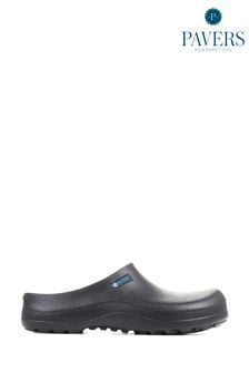 Pavers Black Welly Clogs (A36184) | $34