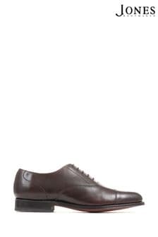 חום כהה - Jones Bootmaker Mens Barnet Goodyear Welted Leather Oxford Shoes (A36185) | ‏800 ‏₪