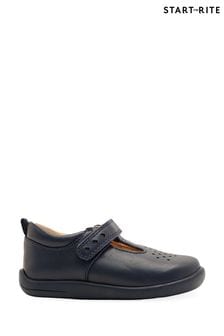 Start-Rite Jigsaw Navy Blue Leather T-Bar First Shoes F Fit (A36291) | €63