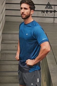 Marineblau mit Print - Kurzärmeliges T-Shirt - Next Active Gym Set mit Tops und T-Shirts (A36297) | 26 €