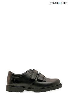 Črni usnjeni šolski čevlji z dvojnim paščkom Start-rite Lucky F Fit (A36321) | €24