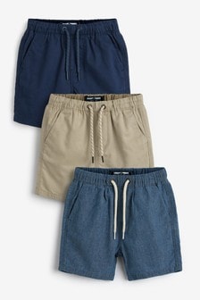 כחולים קלאסיים - מארז 3 מכנסיים קצרים ללא רכיסה (3 חודשים עד גיל 7) (A36353) | ‏62 ₪ - ‏85 ₪