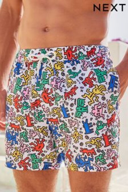 Keith Haring Printed Swim Shorts (A36624) | OMR9