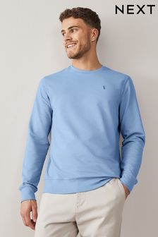 Blau - Sweatshirt mit Rundhalsausschnitt - Leichtes Kapuzensweatshirt mit Rundhalsausschnitt (A36841) | 23 €