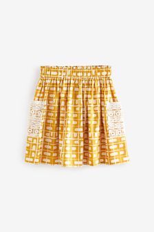 Yellow Printed Crochet Pocket Skirt (3-16yrs) (A37229) | €8.50 - €12