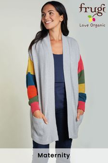 Frugi Grey Rainbow Sleeves Organic Cotton Cardigan (A37297) | 79 €