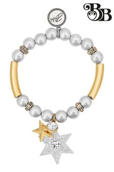 Bibi Bijoux Armband mit Kugeln und Sternenanhängern, gold-/silberfarben (A37299) | 23 €