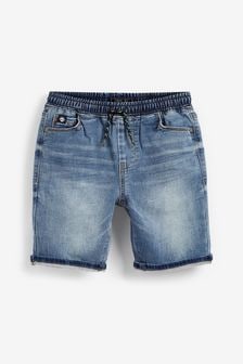 Light Blue Loose Fit Jersey Denim Shorts (3-16yrs) (A37546) | €16 - €24