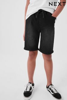 黑色 - 平織丹寧短褲 (3-16歲) (A37551) | NT$440 - NT$670