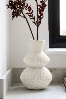 White Bubble Ceramic Vase (A37584) | AED96