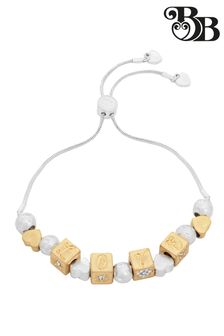 Bibi Bijoux Gold Tone Cube Charm Friendship Bracelet (A37605) | €43