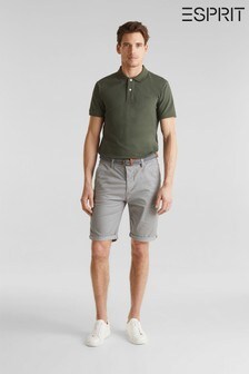 Esprit Grey Organic Cotton Belted Shorts (A37834) | €24