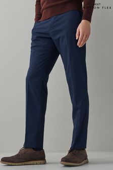 Blue Slim Textured Trousers With Motion Flex Waistband (A37916) | €17.50