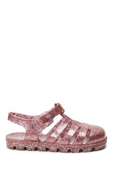 Rose Gold Glitter Jelly Sandals (A38114) | ₪ 31 - ₪ 39