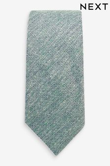 Sage Green Textured Linen Blend Tie (A38134) | €15