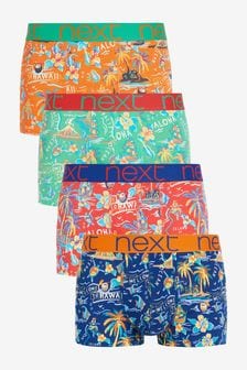 Hawaii Print Pattern Hipsters 4 Pack (A38177) | TRY 275