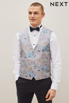 Silver Paisley - Occasion Waistcoat (A38251) | HK$517
