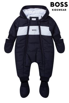 BOSS Baby Hooded Logo Snowsuit (A38336) | AED960