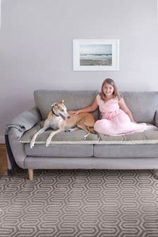 Бежевая защитная бархатная подушка для дивана Lounging Hound (A38346) | €219 - €272