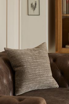Taupe Brown Ashton Chunky Chenille Square Texture Cushion (A38596) | NT$640