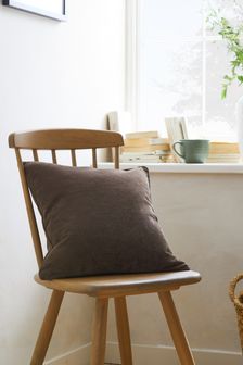 Brown Soft Velour Small Square Cushion (A38599) | 10 €