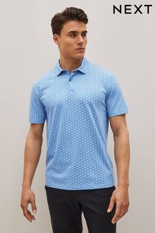 Blue Shell Print Polo Shirt (A38942) | €12