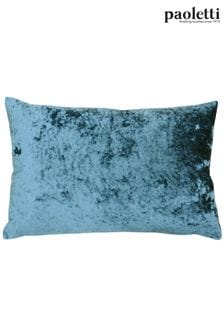 Riva Paoletti Teal Blue Verona Crushed Velvet Rectangular Polyester Filled Cushion (A40552) | 84 QAR