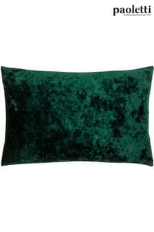 Riva Paoletti Emerald Green Verona Crushed Velvet Rectangular Polyester Filled Cushion (A40567) | $40
