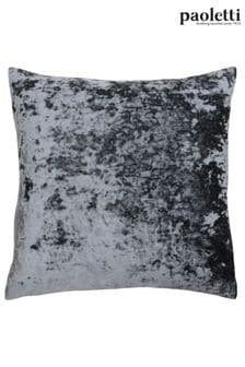 Riva Paoletti Pewter Grey Verona Crushed Velvet Polyester Filled Cushion