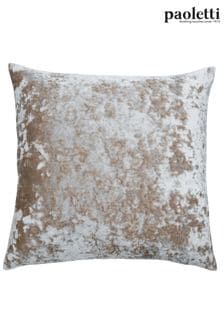 Riva Paoletti Oyster White Verona Crushed Velvet Polyester Filled Cushion (A40571) | Kč675