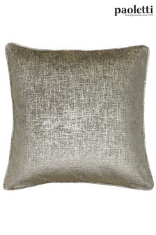 Riva Paoletti Taupe Brown/Gold Venus Metallic Polyester Filled Cushion (A40574) | NT$790