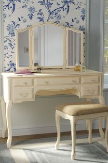 Laura Ashley Ivory Provencale 5 Drawer Dressing Table And Stool Set (A40748) | €1,310.50