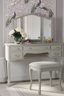 Laura Ashley Dove Grey Provencale 5 Drawer Dressing Table And Stool Set (A40771) | €1,008