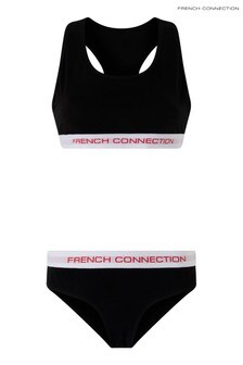 French Connection Black Crop Top & Briefs Set (A41226) | 29 €