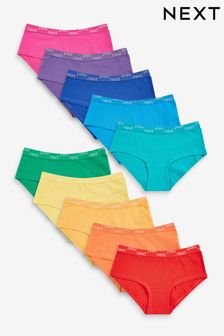 Multi Bright Rainbow 10 Pack Hipster Briefs (2-16yrs) (A41471) | $26 - $36