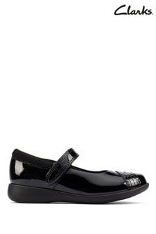 Clarks Black Multi Fit Patent Shoes With Rainbow Detail (A41513) | 21 €